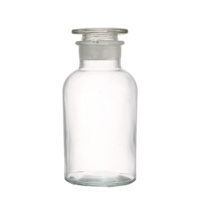 Wholesale wide mouth laboratory empty amber clear 250ml 500ml 1000ml reagent bottles glass for lab 