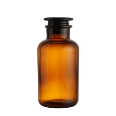 250ml 500ml 1000ml wide mouth laboratory lab amber clear brown empty reagent bottles glass
