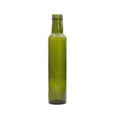 Wholesale 500ml green color empty glass round cooking vinegar olive oil glass bottles 