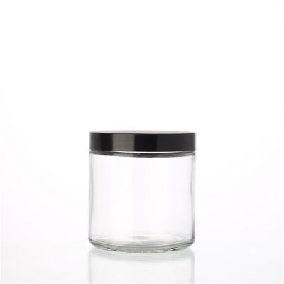 Empty high quality low price 460 ML clear glass spice storage jar with screw lid