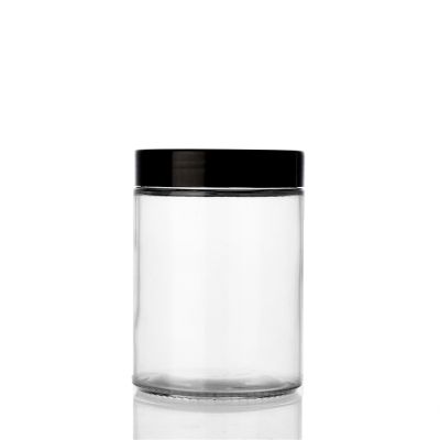 Cheap food safety clear 670 ml honey glass jar with screw top lid for jam glass storage jar 