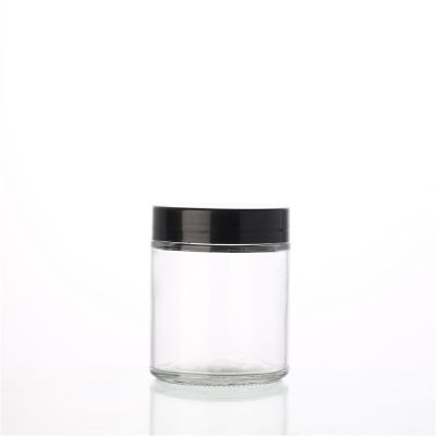 Food grade best price 360 ml small glass storage jar container with metal screw lid 