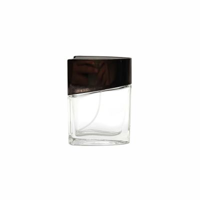 Irregular small 50ml simple transparent glass perfume bottle