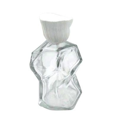 Polygon perfume bottle, stone glass bottle, automobile perfume bottle spray cover 