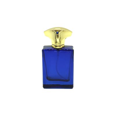 2019 dark blue luxury classic glass perfume bottle