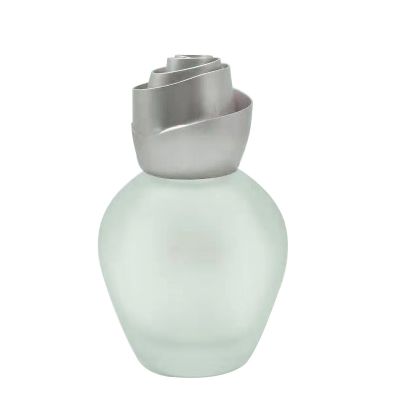 Creative glass bottle high-end perfume bottle rose spray cover