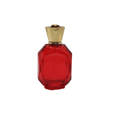 Classic atmospheric style red glass perfume bottles 