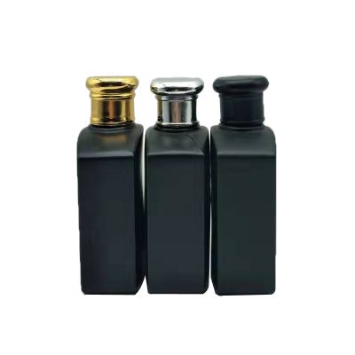 Black perfume bottle glass bottle three color spray cover 