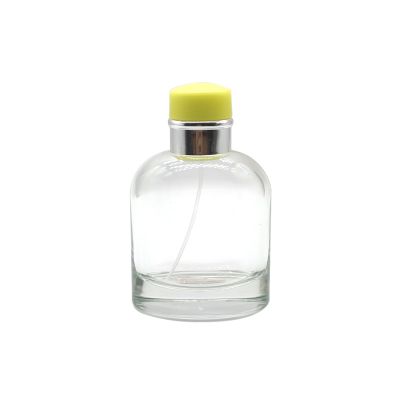 Transparent glass bottle with round shoulder Fashion simple perfume bottle