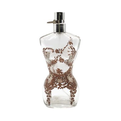 Hot selling 100ml body modeling glass perfume bottle cheap and nice
