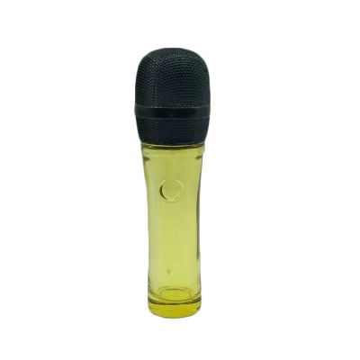 50ml perfume spray bottle, gold microphone glass bottle 