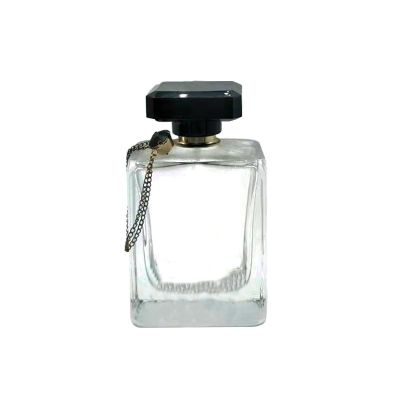 Chain square perfume glass bottle wine bottle spray pump 