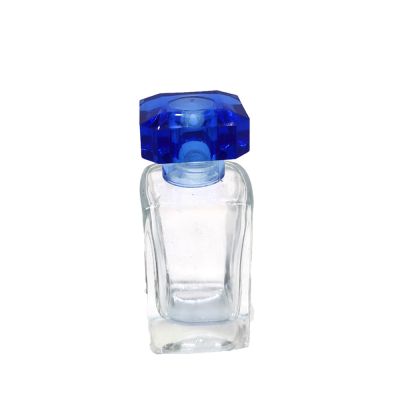 perfume glass bottle 50ml unique design blue cap 