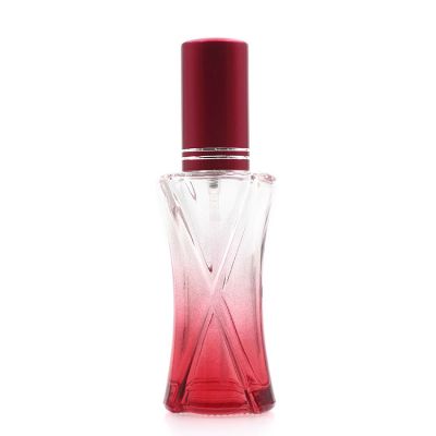 Custom Classic Design Red Clear Empty 100ml Perfume Glass Bottle 