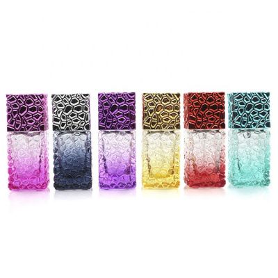 News Fancy 25ml Gradient Color Empty Glass Spray Pump Perfume Bottle 