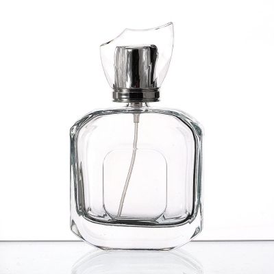 Customized Transparent Empty 100ml Rectaangulr Glass Liquid Cosmetic Perfume Lotion Spray Bottle Thicken Glass Perfume Bottle 