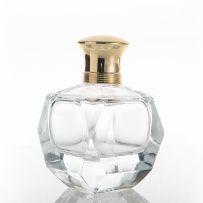 new design flat round square 25ml 30ml 60ml 75ml 100ml empty spray glass perfume bottles With Gold Or Silver sprayer 