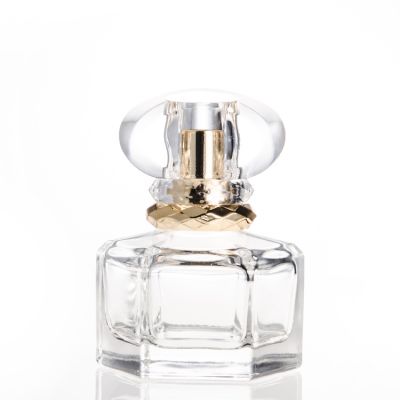 Hexagonal 40mL Botella De Vidrio Para Perfume Fancy Design Perfume Bottle Sprayer Fragrance Oil Glass Perfume 