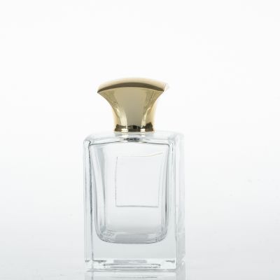 100ml glass perfume bottle with Mushroom shaped plastic cap