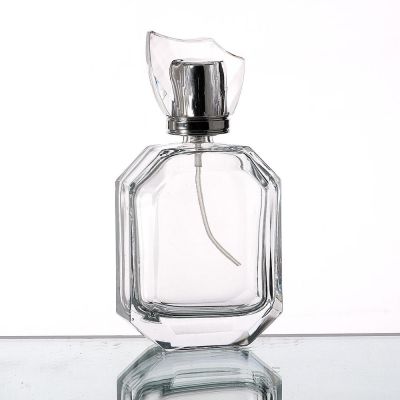 High Quality Empty 100ml Transparent Rectangular Glass Essential Oil Perfume Spray Bottle Simple Glass Perfume Bottle 