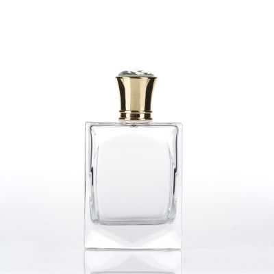 wholesale manufactory high quality luxury glass perfume bottles with crown cap