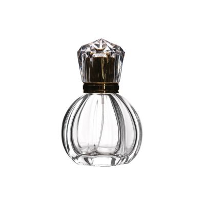 Pumpkin shape wholesale customized luxury crystal perfume empty bottle body spray bottle 50ml perfume glass bottle 