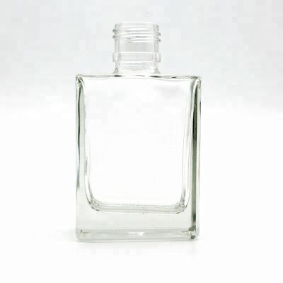 100ml Screw Flat Square Shape Empty Perfue Reed Diffuser Glass Bottle 