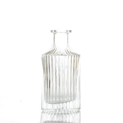 Wholesale 200ml Vertical Stripe Aroma Diffuser Glass Bottle 
