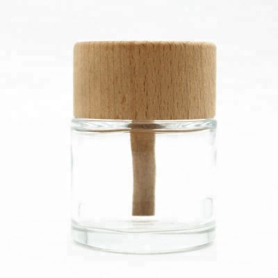 30ml 50ml 150ml Cylinder Clean Aroma Diffuser Bottle With Wooden Cap