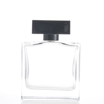 Hot sale high quality botellas de vidrio flat 75ml spray bottle fancy square empty perfume glass bottle 