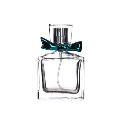 Wholesale Chinese new products transparent square luxury glass spray bottle 30ml fragrance perfume bottle custom logo 