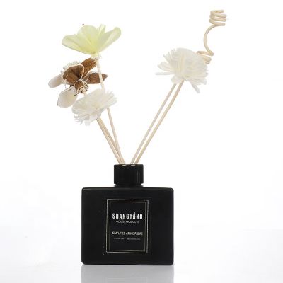 100ml Black Glass Reed Diffuser Bottle With Aluminum Cap 