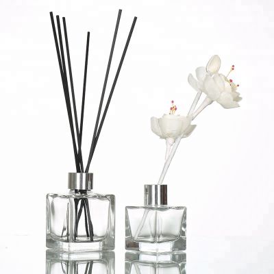 High Quality 50ml 100ml 150ml 200ml Square Shape Empty Glass Reed Diffuser Bottle Wholesale 