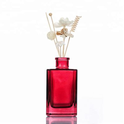 140ml Square And Flat Shape Reed Diffuser Glass Bottles With Cork 