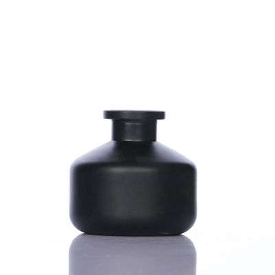 New Design 100ml Matt Black Glass Round Reed Aroma Sticks Diffuser Professional Bottle 