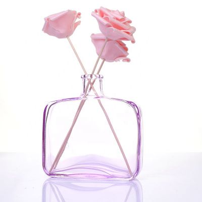 350ml Large Capacity purple aroma reed diffuser glass bottle for room decorative 