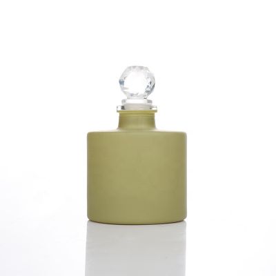 creative simple brand small empty fragrance balm frosted clear wooden reed diffuser glass bottle 