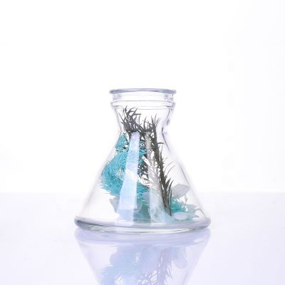 Hight quality 250ml Vase shape air fresher reed diffuser clear glass bottle 