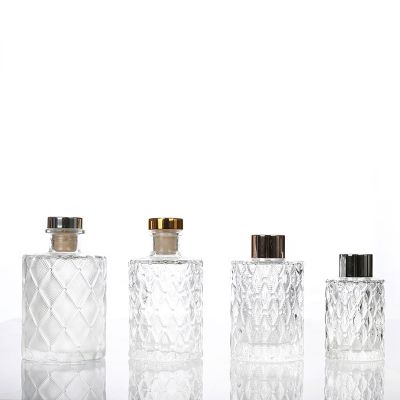 Wholesale 80ml 120ml 150ml Empty Engraved Diffuser Glass Bottle 