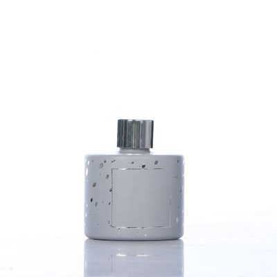 Wholesale creative 50ml gray cylindrical air aroma diffuser perfume glass bottle