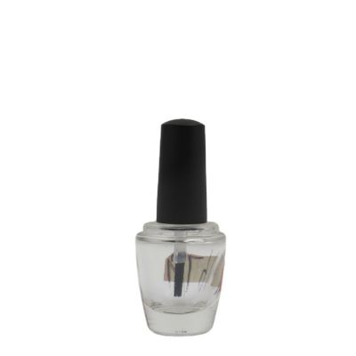 wholesale Hot sale empty clear 16ml nail polish glass bottle with cap and brush