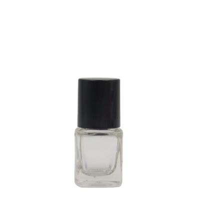 wholesale high quality square custom empty nail polish glass bottle with cap and brush 