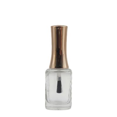 Wholesale hot sale empty clear unique custom 17ml nail polish glass bottle with cap and brush 