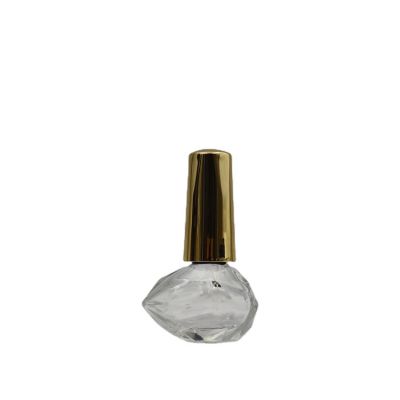 Excellent quality 6ml mini clear empty glass nail polish bottle with brush and cap