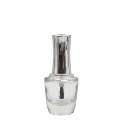 High quality free sample 17ml clear unique luxury nail polish glass bottle with brush 