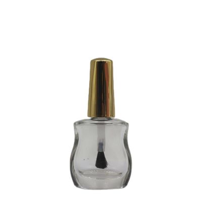 wholesale high quality clear custom empty nail polish glass bottle with cap and brush 