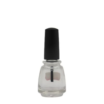 High quality free sample clear empty nail polish glass bottle with cap and brush