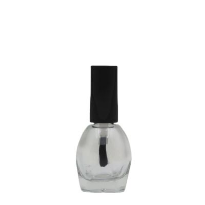 Wholesale empty clear custom 17ml nail polish glass bottle with cap and brush