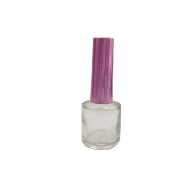 wholesale hot design 10ml clear empty nail polish bottles round with screw caps