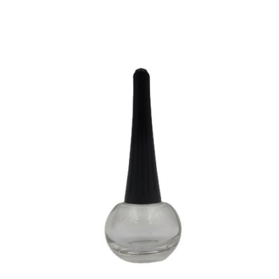 China supplier free sample empty clear custom nail polish glass bottle with cap and brush 